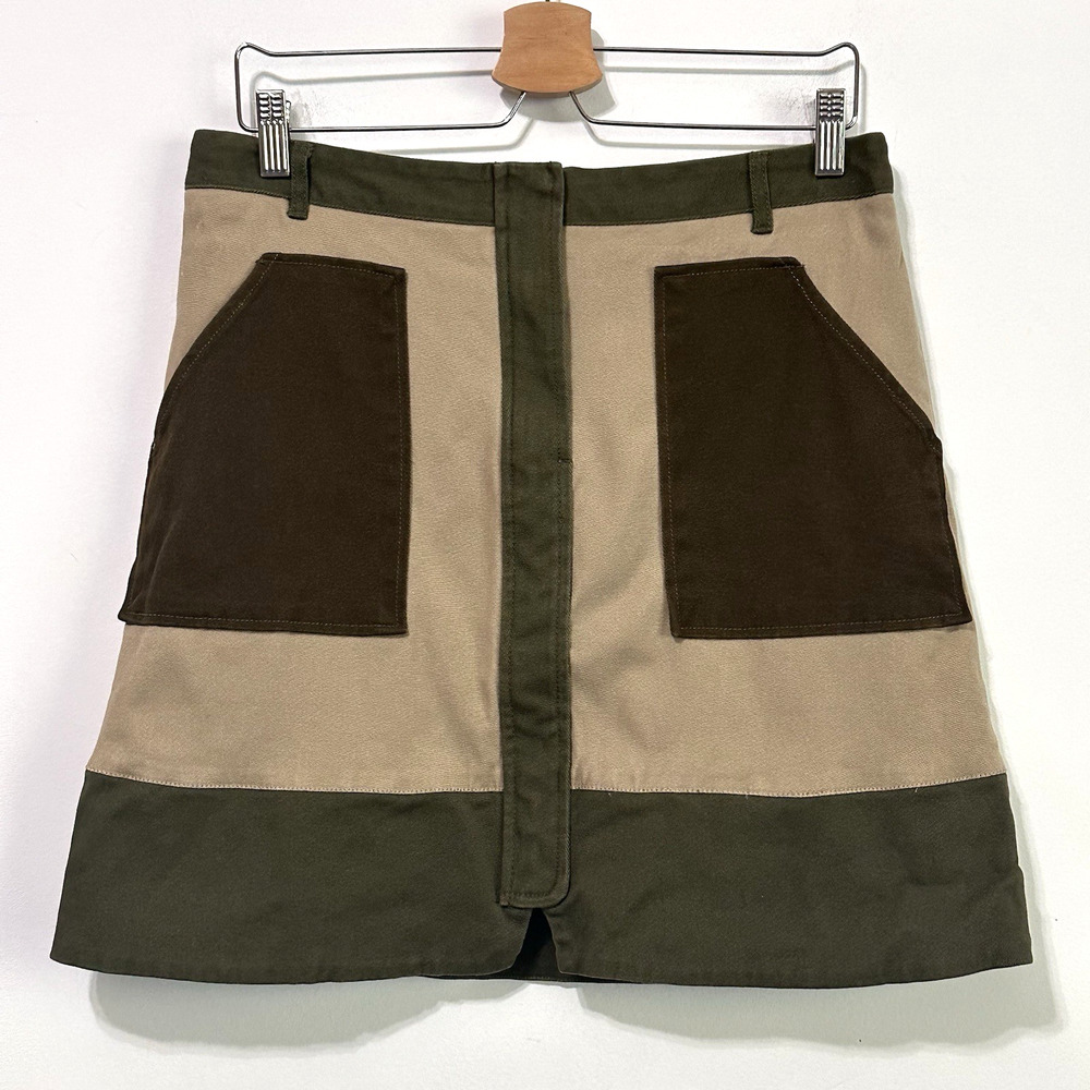 Holding Horses Utility Skirt 12 Anthropologie‎ Mini Short Trendy Canvas Pockets